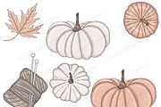 Autumn Clipart, a Seasonal Illustration by GlamArtZhanna (Thumbnail 8 of 8)