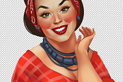 Pin-up woman, an Education Illustration by Ira Cvetnaya (Thumbnail 3 of 3)