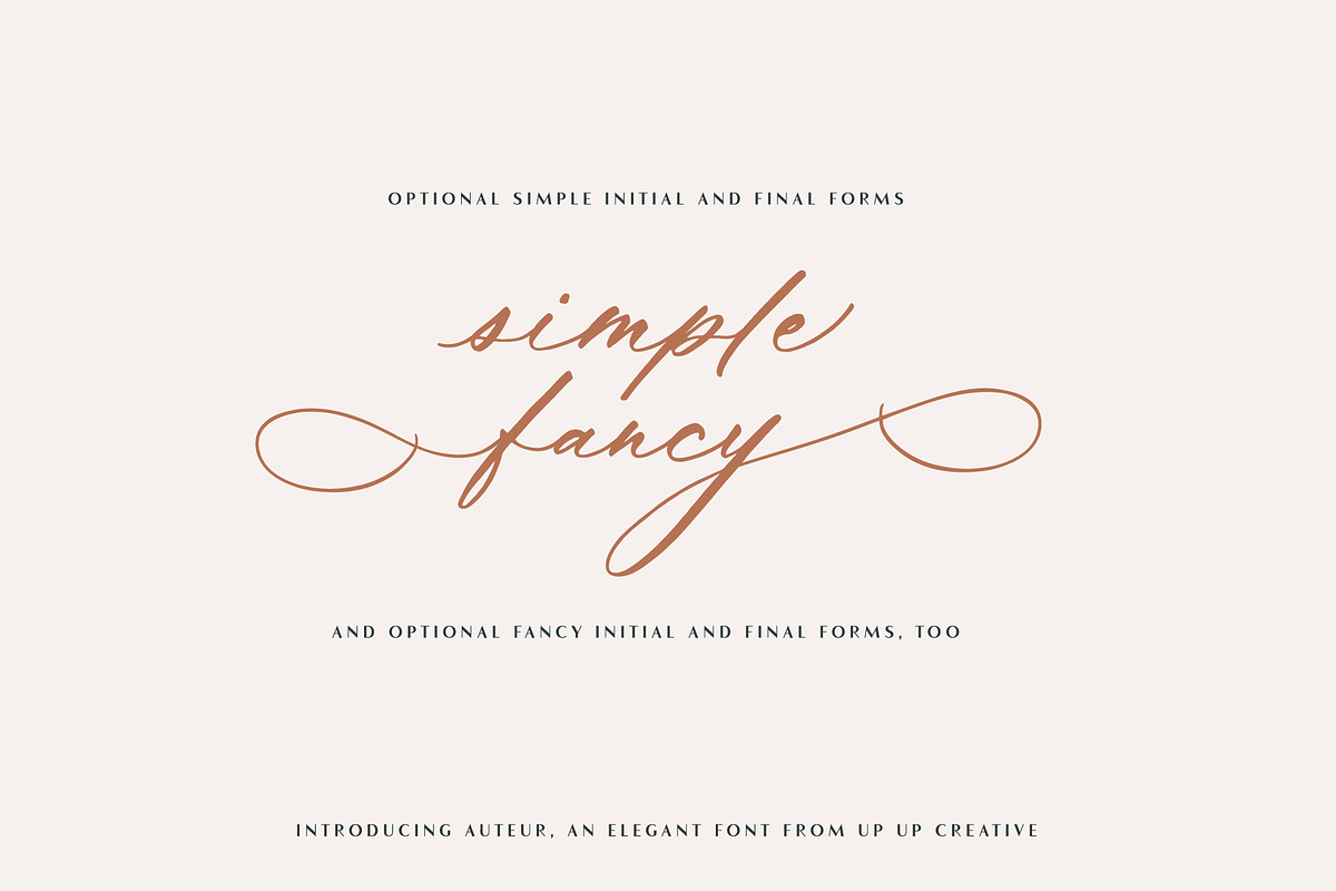 Auteur Calligraphy Script Font, a Script Font by Up Up Creative (Photo 16 of 16)