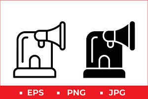 Loudspeaker Icon Vector Art, a Solid Icon by Artonix
