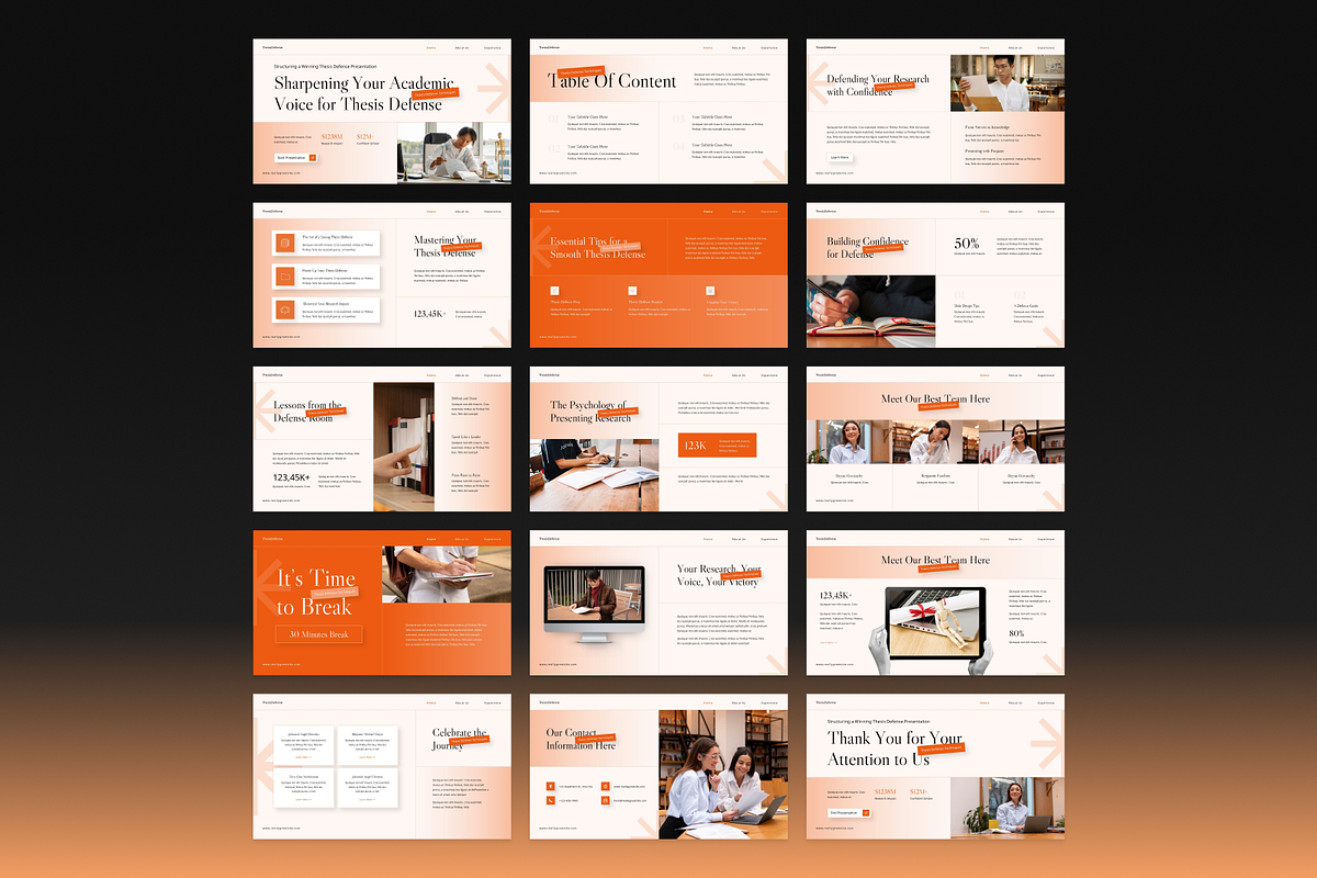 Thesis Defenese Google Slides, a Presentation Template by Annora Studio (Photo 4 of 7)