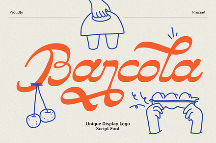 Barcola - Unique Display Logo Script