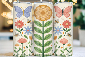 Garden Fantasy Tumbler Wrap, an Object 3D Model by CraftArtStudio
