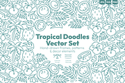 Tropical Doodles, Vector Set, a Decorative Illustration by Ilia Design (Thumbnail 1 of 11)