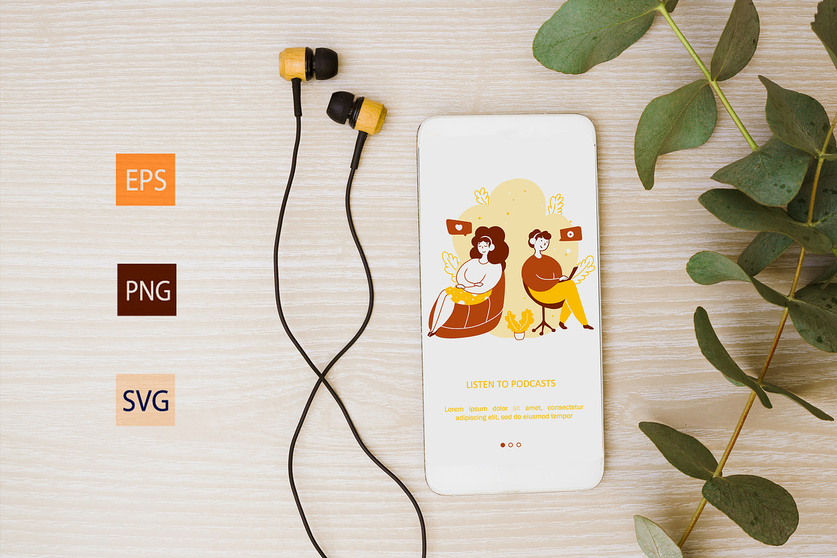 Podcasts - Cartoon Illustrations, a Person Illustration by LaVika (Photo 5 of 6)