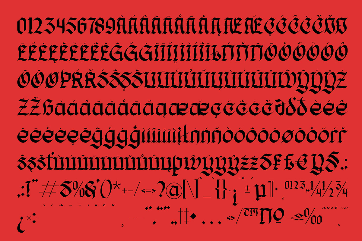Hillyorn – Modern Blackletter Font, a Blackletter Font by MooneseyeType (Photo 6 of 10)