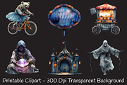 Ghostly Circus Halloween Graphics, an Illustration by RobertsArt (Thumbnail 7 of 7)