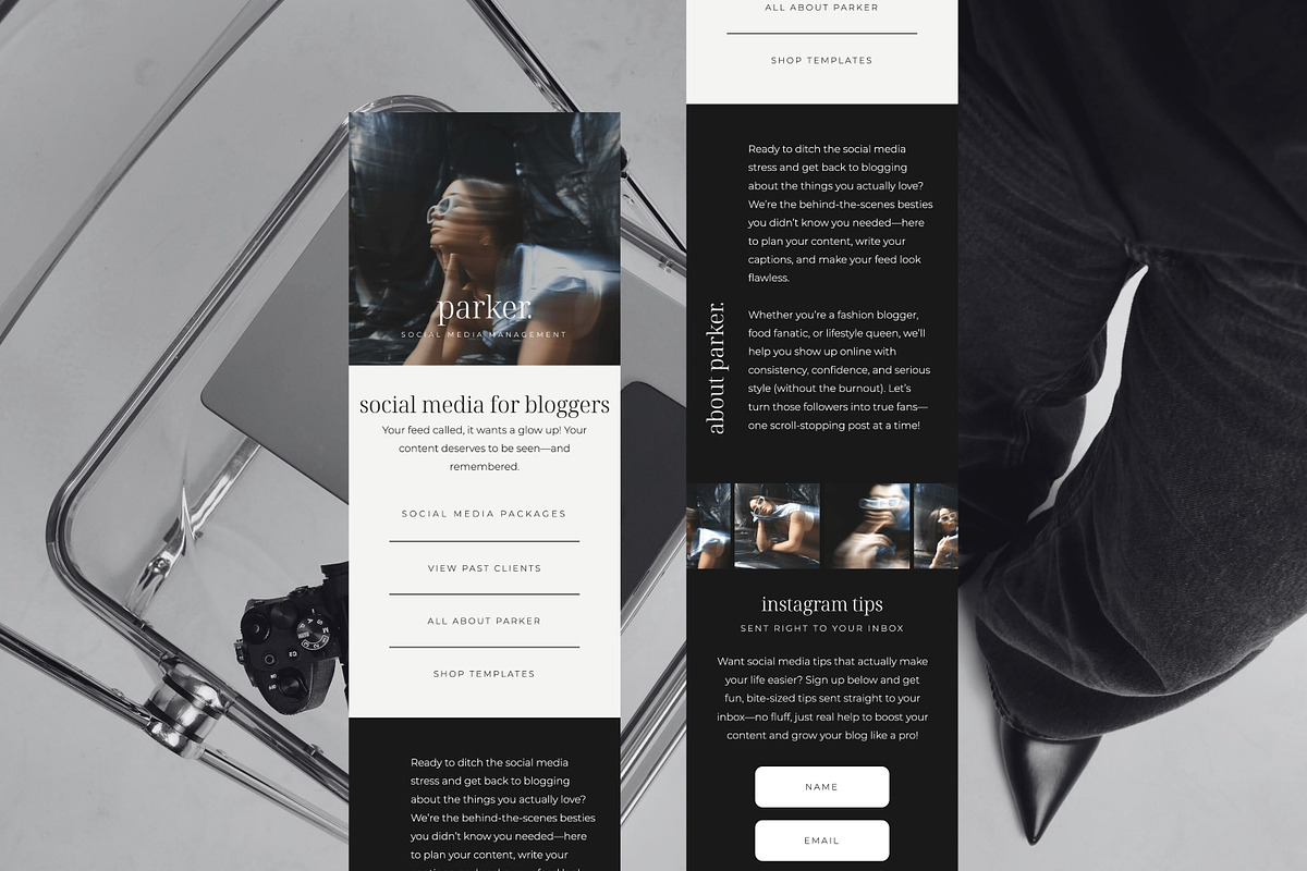 Showit Instagram Landing Page Template preview 6