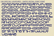 Dates Detail - Futuristic Font, a Sans Serif Font by 177Studio (Thumbnail 8 of 8)