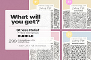 Stress Relief Coloring Pages BUNDLE, an Illustration by Pix Cafe (Thumbnail 2 of 13)
