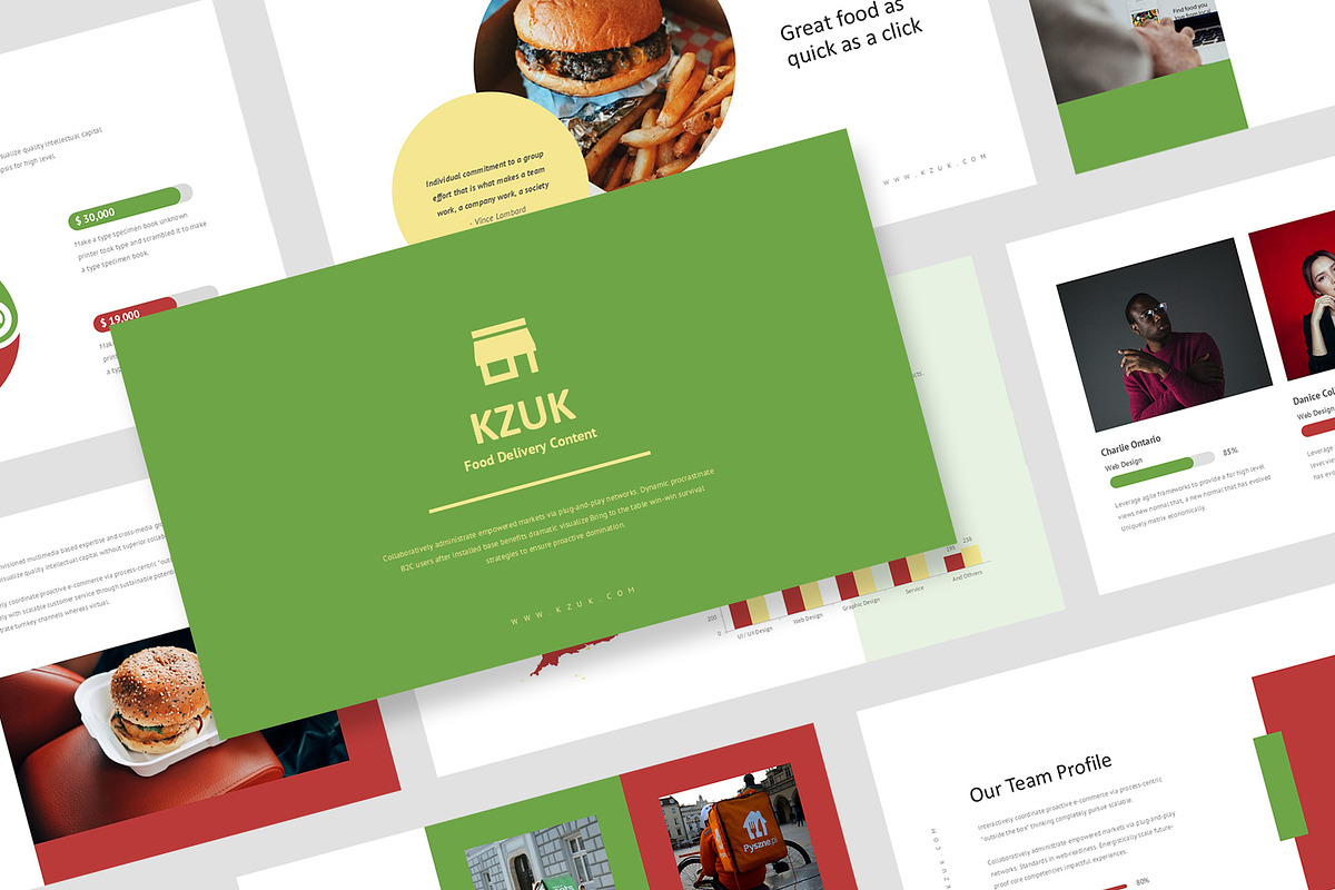 Kzuk : Food Business Powerpoint, a Presentation Template by Punkl Camp (Photo 1 of 16)