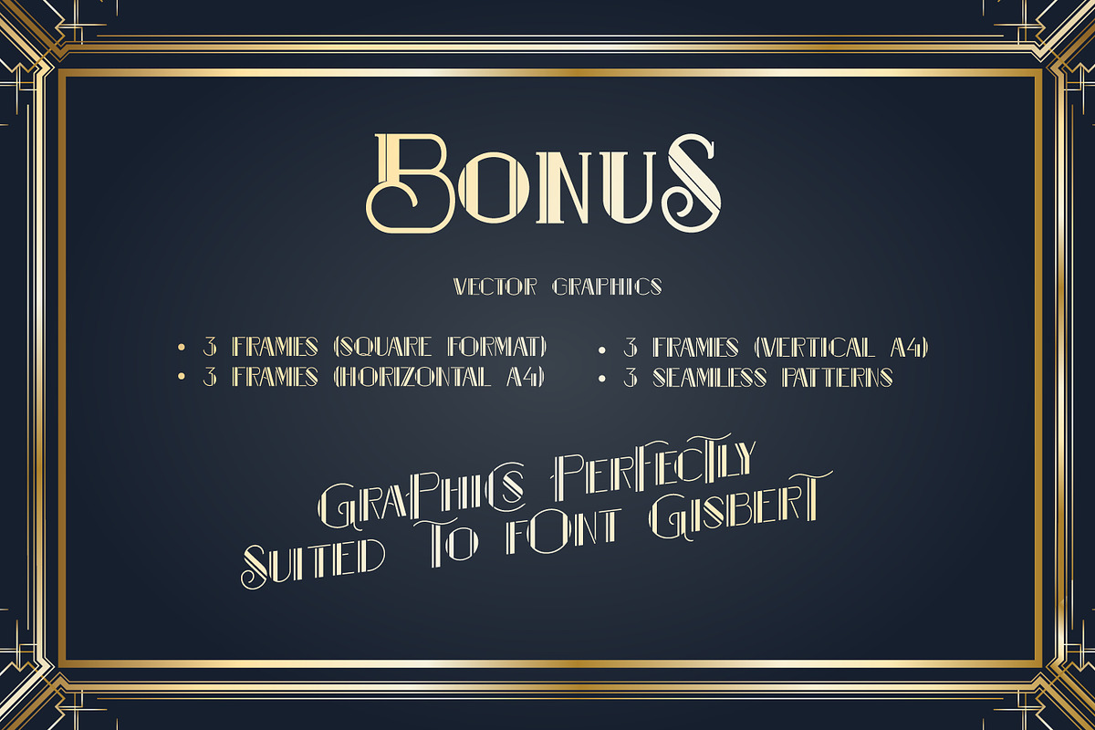 GISBERT font + vector background preview 5