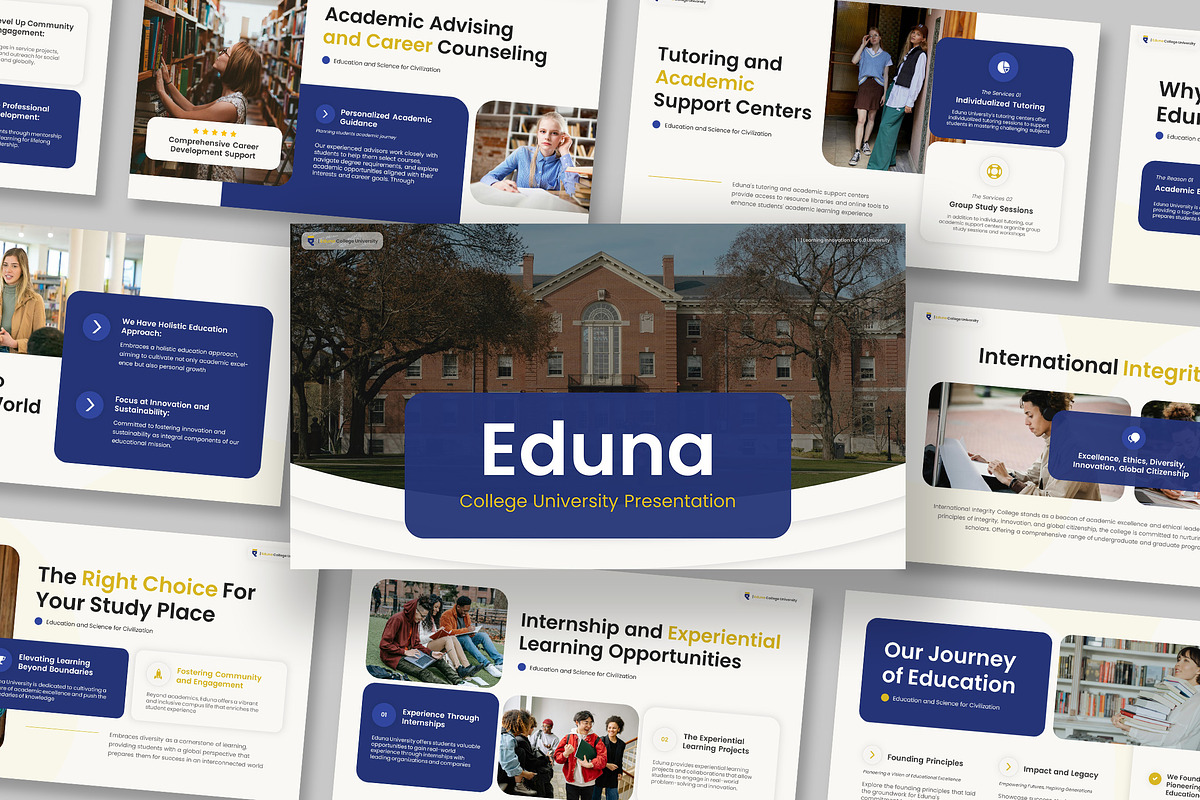 Eduna College University Powerpoint, a Presentation Template by kerismaker (Photo 1 of 10)