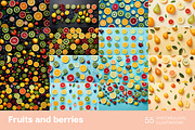 Fruits and berries. Patterns, a Food Illustration by Handmadefont (Thumbnail 6 of 12)