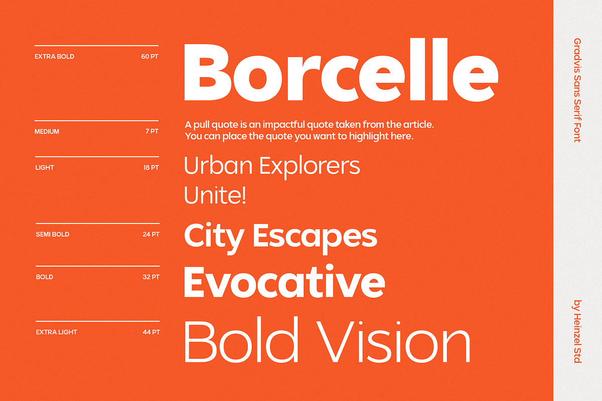 Gradvis Sans Serif Font (18 Fonts), a Sans Serif Font by Heinzel Std (Photo 3 of 22)