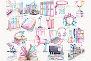 Back To School Clipart, a Person Illustration by GlamArtZhanna (Thumbnail 4 of 8)