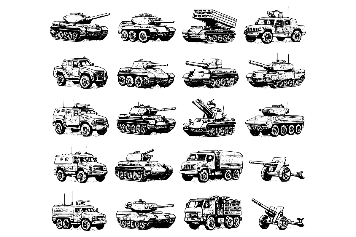 Military Tanks and Vehicles, an Object Graphic by RT Studio