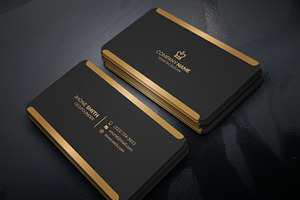 Golden Business Card Design