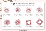 Geometric Logo Generator 3D Line Art, a Branding & Logo Template by joyologo (Thumbnail 3 of 24)