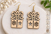 Christmas Gift Box Earrings SVG, an Object Graphic by Canvas Craft (Thumbnail 1 of 3)