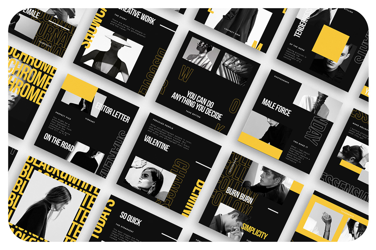 GREY Instagram Feed, a Social Media Template by Aprilea (Photo 4 of 7)