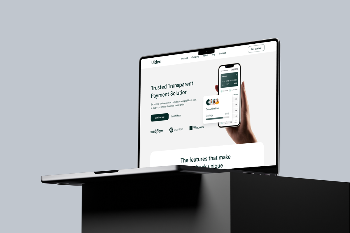 Uidex Banking SaaS Website, a Landing Page Template by Ahmed Rubel (Photo 4 of 4)