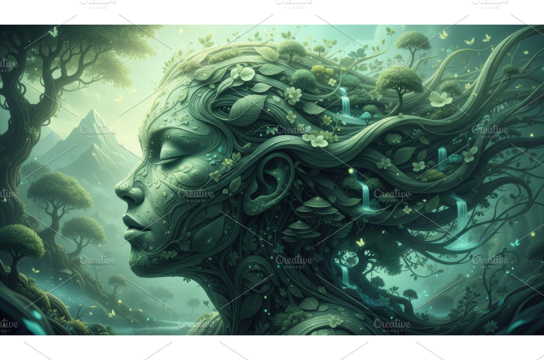 Artistic profile of woman merged, a Nature Photo by Igor Tichonow