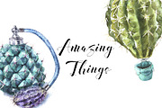 Cactus illusions Watercolor Set, a Food Illustration by Cat In Colour (Thumbnail 3 of 3)