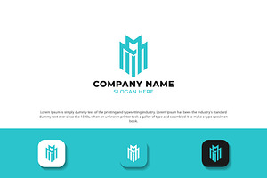Letter m m initial logo design