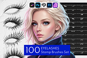 Eyelash Stamp Brushes Set, a Brush Add-On by Selentaori Studio (Thumbnail 1 of 11)