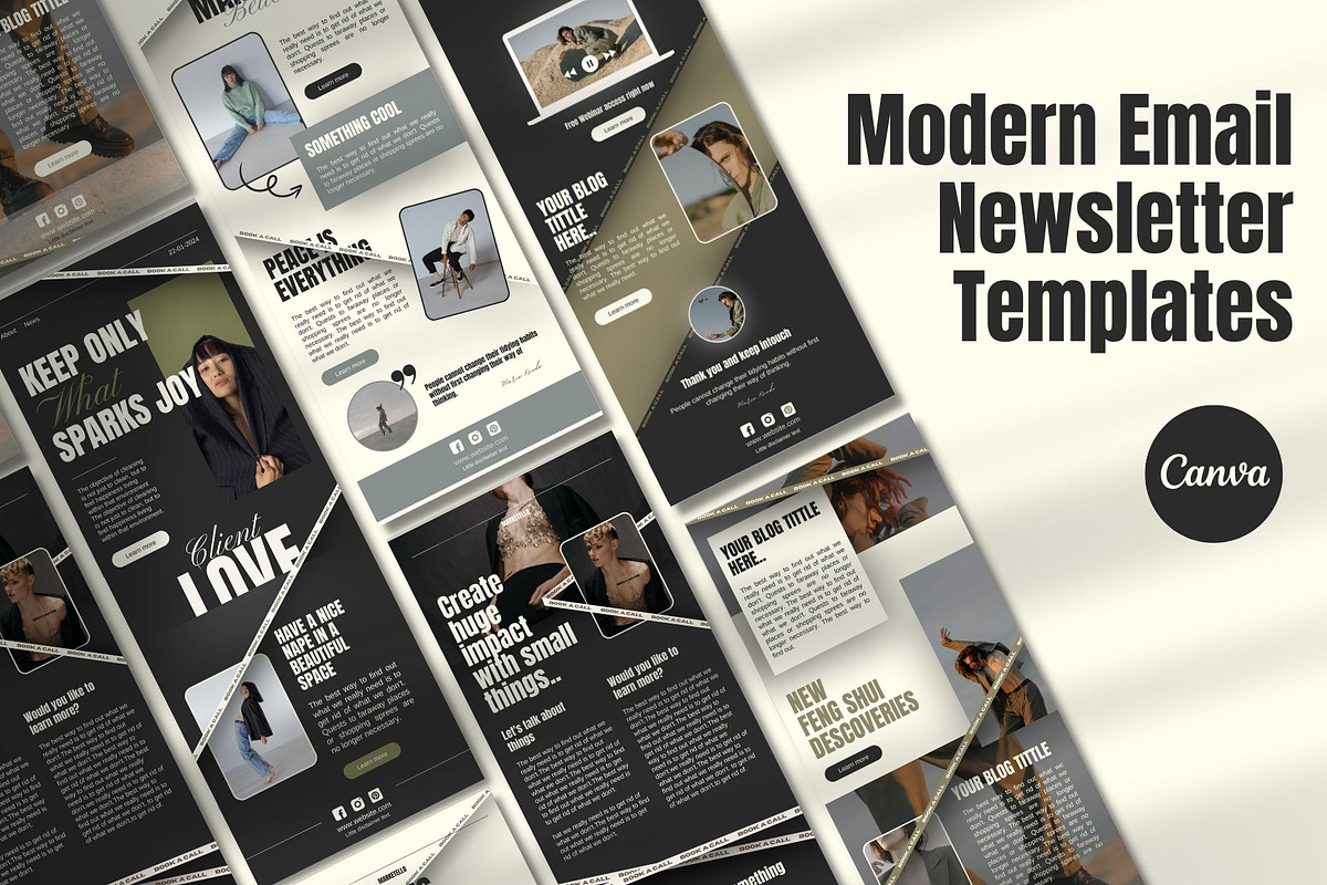 Modern CANVA Email Newsletter, an Email Template by Marketello Studio (Photo 3 of 6)