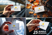 25 PSD MOCKUPS, BUSINESS CARDS, an Advertising Mockup by Mockup Stories (Thumbnail 1 of 6)
