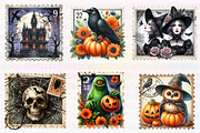 Halloween Postage Stamp Clipart, an Illustration by CreationArt (Thumbnail 5 of 5)