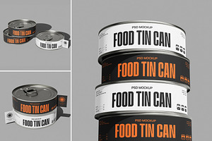 Food Tin Can Mockup, a Packaging Mockup by Brand Earth