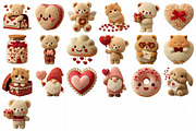 Valentine Fluffy Clipart PNG Bundle, an Illustration by Daily.Designs (Thumbnail 5 of 5)