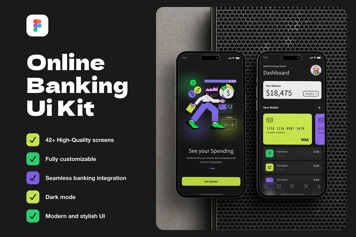 Online Banking Ui Kit, an UI Kit Template by Julia Shagofferova (Photo 1 of 6)