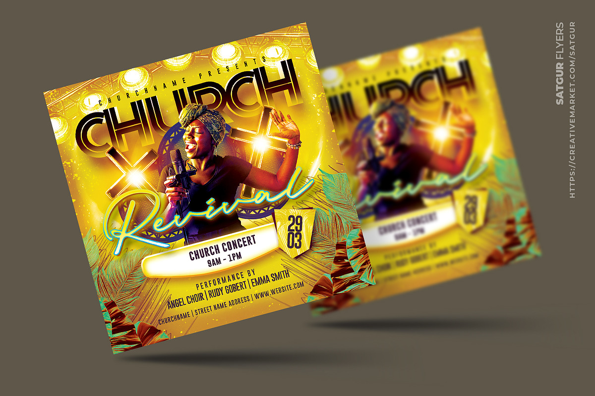Church Concert Flyer Template, a Flyer Template by Satgur Graphic Design (Photo 2 of 4)