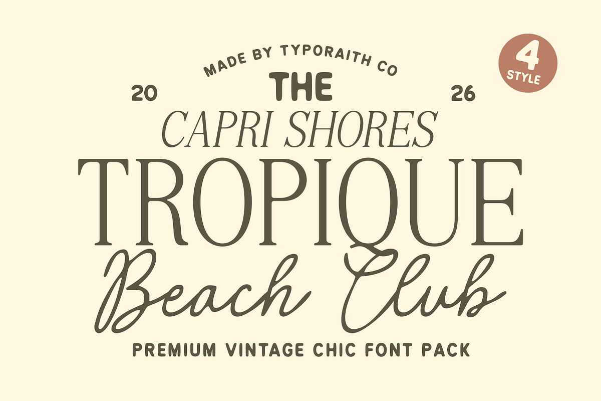 Tropique | Vintage Chic Font Pack, a Handwritten Font by Typoraith Co (Photo 11 of 11)