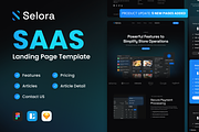 Selora - SAAS & Startup Landing Page, an UI Kit Template by Agensip Design Agency (Thumbnail 1 of 10)