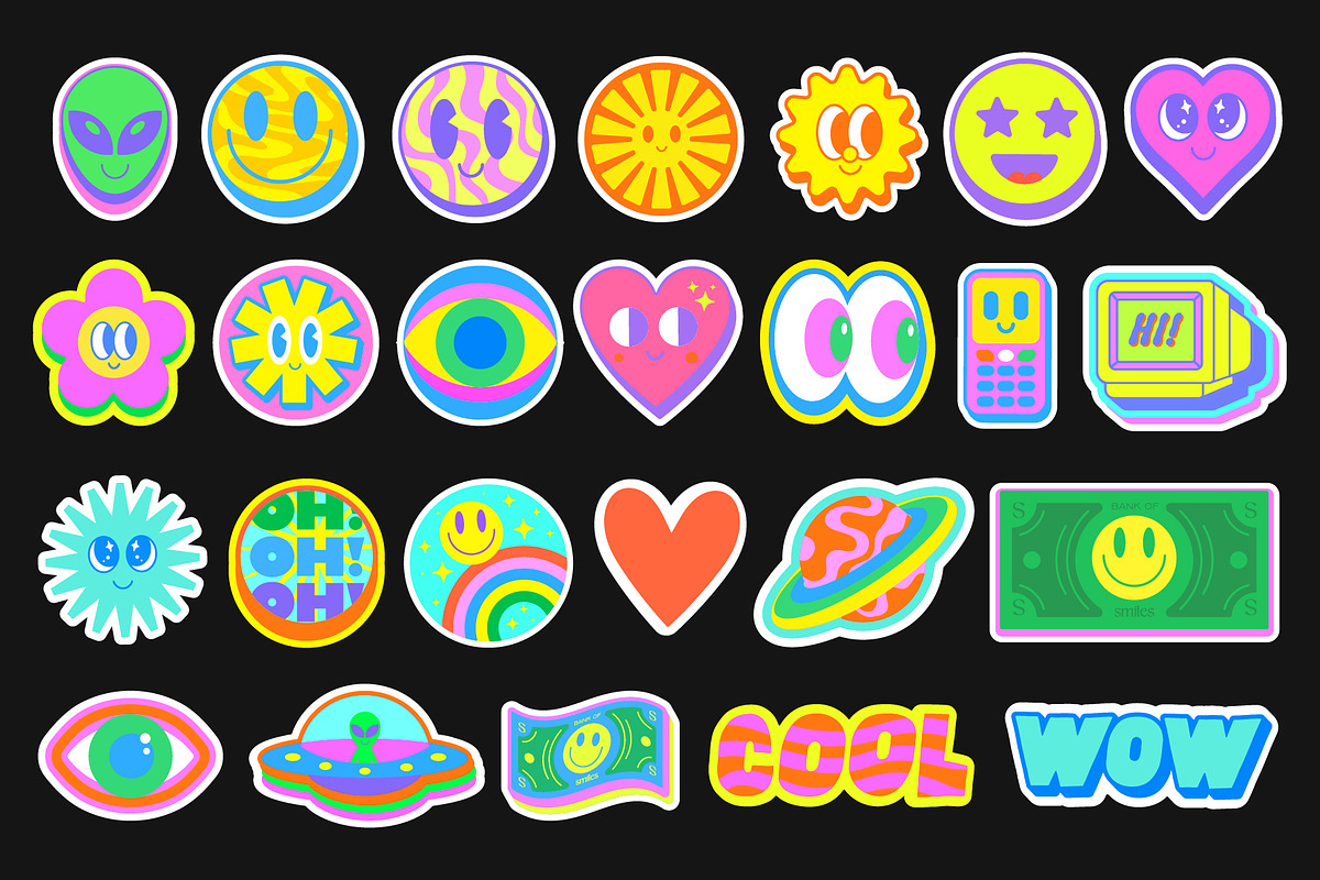 CUTE VECTOR STICKERS SET, an Object Graphic by craftlove (Photo 2 of 4)