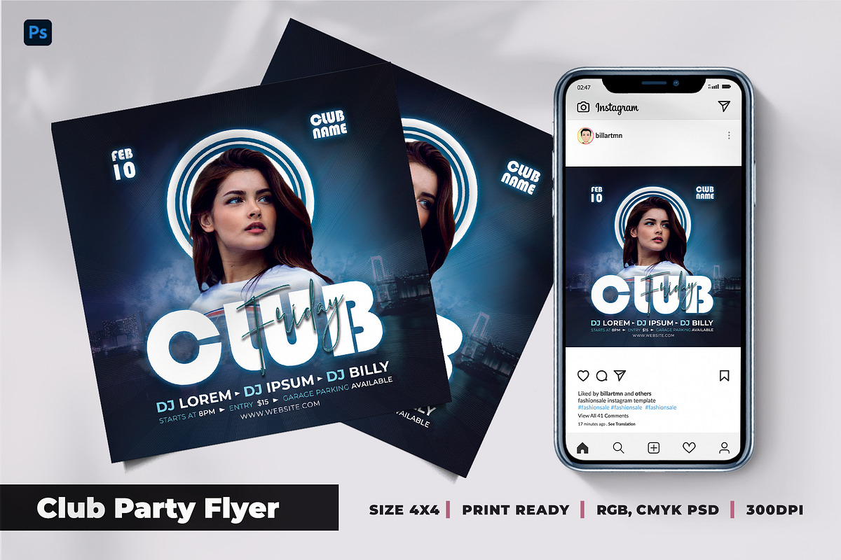Party Flyer Bundle PS, a Flyer Template by goodesign (Photo 3 of 4)