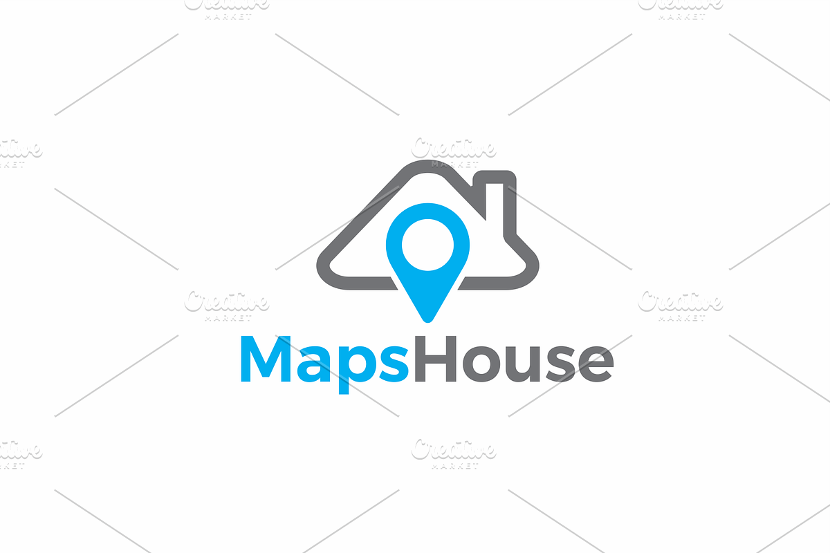 Maps House Logo Template, a Branding & Logo Template by REDVY CREATIVE