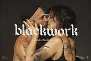 Blackwork - Rounded Blackletter Font, a Serif Font by Sparrow & Snow (Thumbnail 1 of 13)