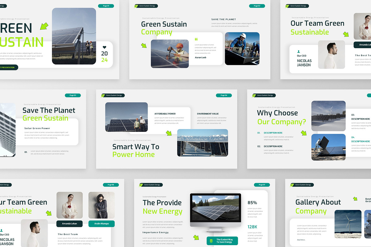 Sustainable Energy PowerPoint, a Presentation Template by MtvtdArt (Photo 5 of 6)