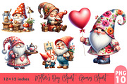 Mother's Day Clipart- Gnomes Clipart, a Graphic by CitraGraphics (Thumbnail 1 of 3)