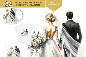 Bride And Groom Back Clipart Wedding