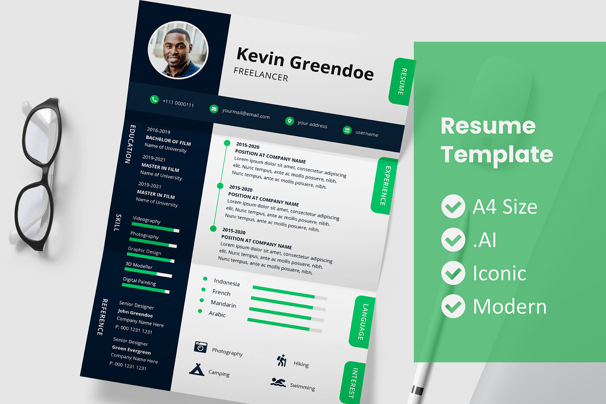 Note Resume Template, a Resume Template by rivatxfz (Photo 1 of 2)