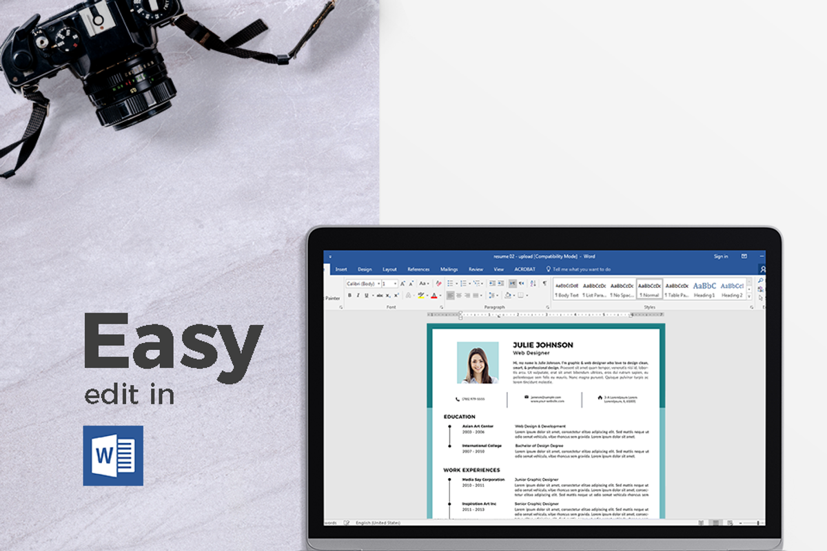 Vol.63 Resume & CV Template, a Resume Template by Hito Graphic (Photo 6 of 8)