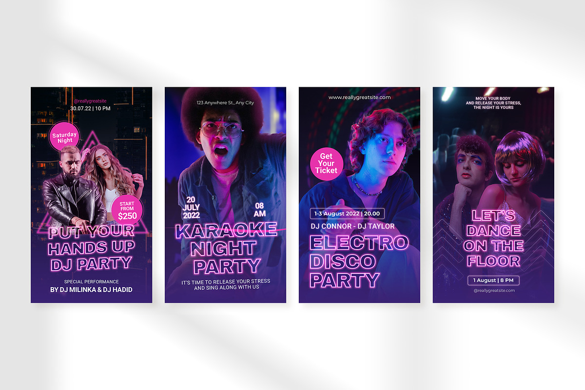 Neon Party Rave Promotion Instagram, a Social Media Template by peterdraw (Photo 8 of 9)