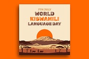 World Kiswahili Language Day Banner, a Social Media Template by nandinigraphics (Thumbnail 1 of 3)